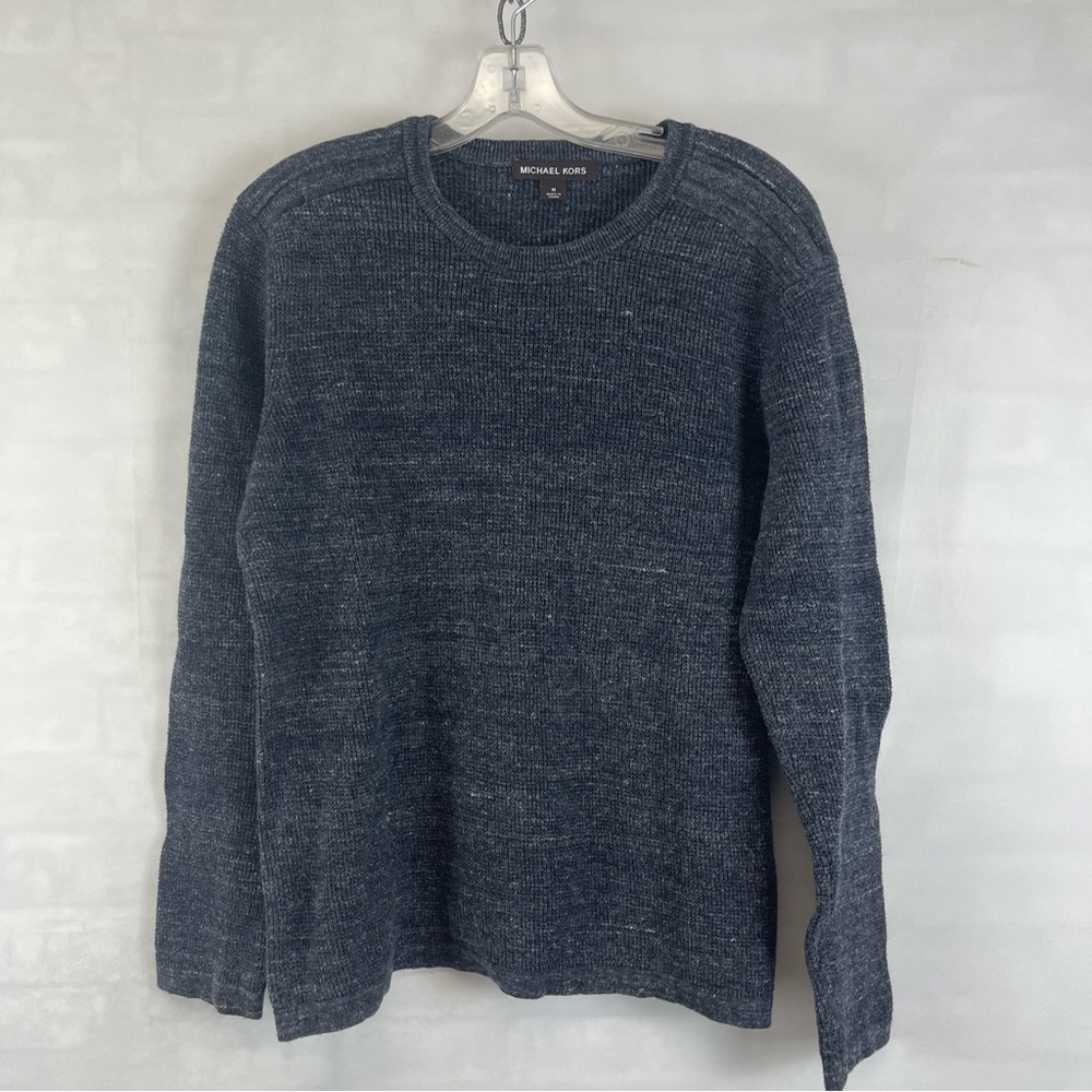 Michael Kors Men’s Crewneck Sweater Gray Textured Knit Pullover Size M